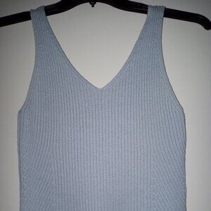 VINCE knit sweater tank top ~ 100% cotton ITALIAN yarn